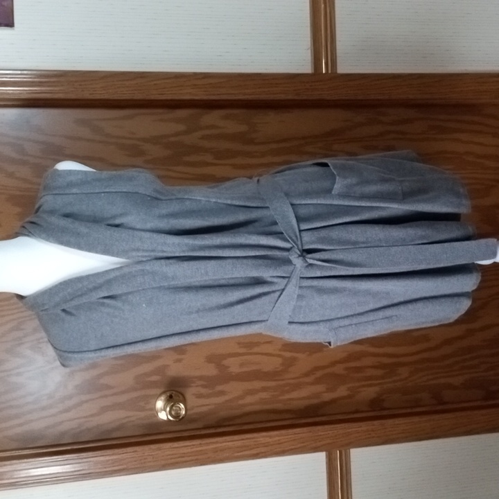 Cardigan, Cotton, Angora, Cashmere, Long Line Sleeveless, Comfort, Casua